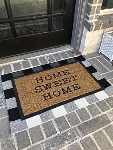 image for kese Buffalo Check Rug Black and White Plaid Rugs 23.6 x 35.4 Inch Cot