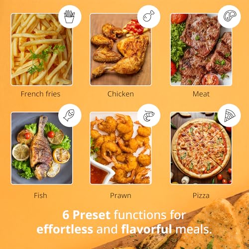 Image of IBELL 3.2L Oil-Free Digital Air Fryer, 800W Healthy Cooking Air Fryer with Smart Touch Panel, LED Display, Adjustable Temperature, Timer & Preset Programs, Black