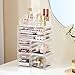 HBlife Acrylic Clear Dustproof Makeup Storage Organizer Drawers Large Skin Care Cosmetic Display Cases for Bathroom Stackable Storage Box with 11 Drawers for Vanity (Clear)
