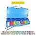 ENNBOM 25 Notes Vibraphone Xylophone Glockenspiel Black Blue Percussion Instrument with Case (Blue Case- Blue)