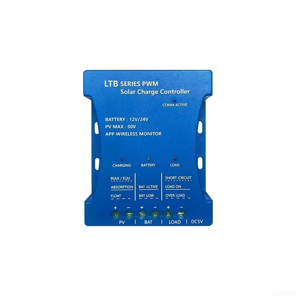 Contrôleur de panneau solaire 12 V 24 V pour PWM avec sortie USB APP moniteur pour camping-car au lithium pour agm gel pour batterie 10 A 20 A (LTB2430)