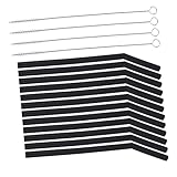 Photo Gallery gatuida 16 pezzi cannucce riutilizzabili in silicone alimentare nero flessibile con spazzolini pulizia pieghevoli bevande per picnic Photo Gallery gatuida 16 pezzi cannucce riutilizzabili in silicone alimentare nero flessibile con spazzolini pulizia pieghevoli bevande per picnic