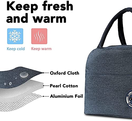House-of-Quirk-Insulated-Lunch-Bags-Small-for-Women-Work-Student-Kids-to-School-Thermal-Cooler-Tote-Bag-Picnic-Organizer-Storage-Lunch-Box-Portable-and-Reusable-Dark-Blue-Nylon