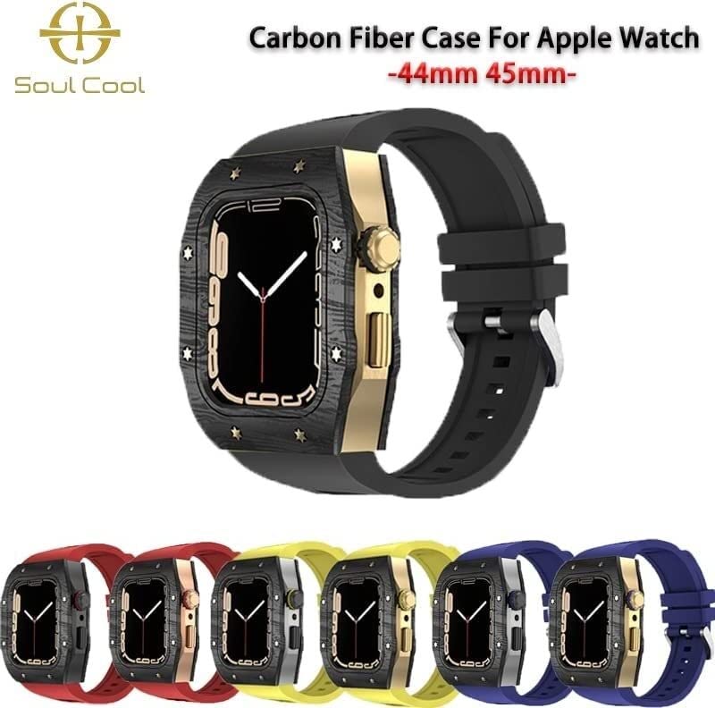 Kit de modificación de titanio y carbono para Apple Watch 45mm 3