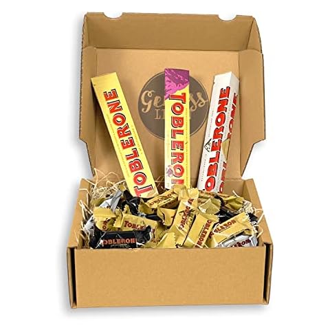 Genussleben Box mit Toblerone Mini Mix und 3 verschiedenen Toblerone Riegeln, Schokolade in 500g Grossspackung Cover