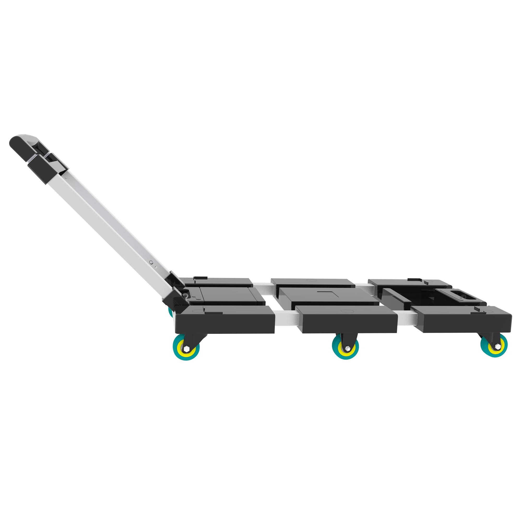 SmartEdge Folding Hand Truck 330LB, Portable Dolly Cart with 6 Wheels, Collapsible Luggage Cart with Telescoping Handle, 25.6