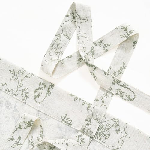 Jinchan DYMRP-ALS-4245C06 Tie Up Valance Floral Linen Valance For Window Farmhouse Valance 45 Inch Peonies Botanical Short Window Treatment Adjustable thumb #6