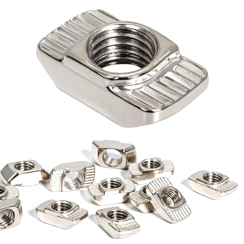 KINETOX 80 Stück Nutensteine als Hammerkopfmutter mit 10mm Nut und M8 Gewinde Hammermutter aus Kohlenstoffstahl für 4040 Aluminiumprofil der europäischen Norm T-Slot Nutmuttern (EU40-M8)