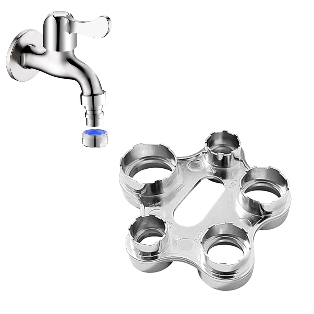 Amentalove 2 stuks Beluchterservice sleutel, beluchter montagesleutel, universele kraanzeef beluchtersleutel, beluchter installatiesleutel voor M16/ M18/ M20/ M22/ M24/ M28, zilver Amentalove 2 stuks Beluchterservice sleutel, beluchter montagesleutel, universele kraanzeef beluchtersleutel, beluchter installatiesleutel voor M16/ M18/ M20/ M22/ M24/ M28, zilver
