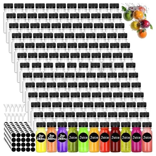 UZLU 165 Pcs Mini Juice Bottles Set