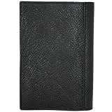 最高級の革の肌触り 姫路レザー [素材から最終工程まですべて日本製] ブックカバー 文庫本サイズ サイズ調整可能 本カバー 本革 牛革 A6 文庫本カバー 小説カバー 軽量 シュリンクレザー [安心の30日品質返品保証] ブラック 10501-100-100