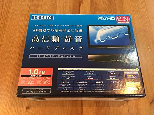 I-O DATA �n�C�O���[�h�J�X�^���n�[�h�f�B�X�N�̗p �����Ԙ^��Ή��n�[�h�f�B�X�N 1.0TB AVHD-A1.0U �y�����f���z