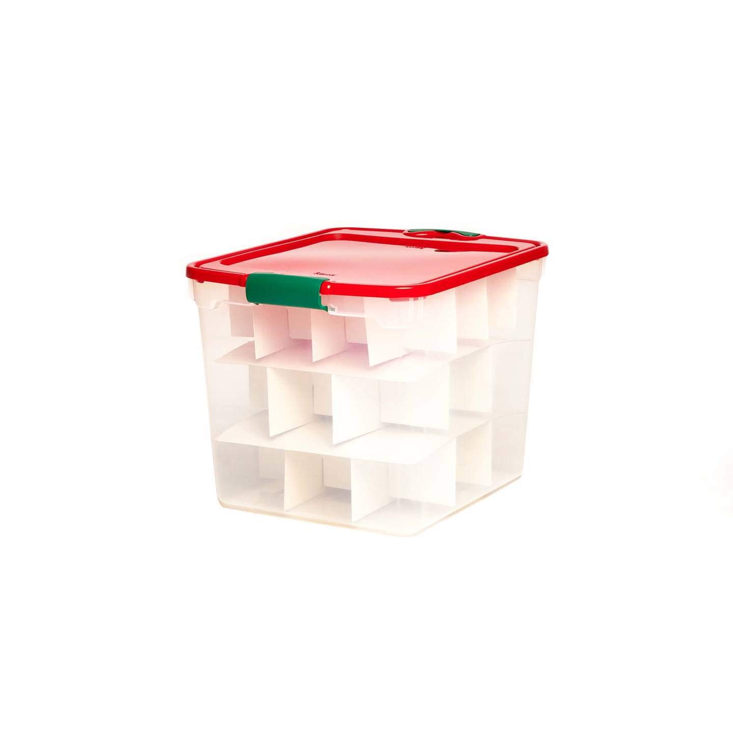 Photo 1 of HOMZ Holiday Clear Plastic Storage Container with Latching Handles