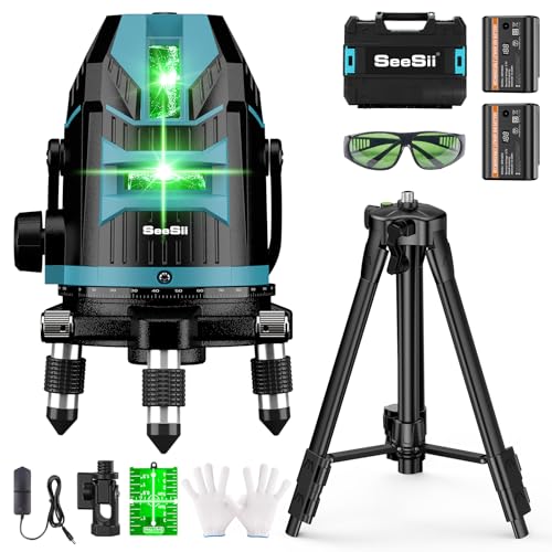 【2025最新改良】SEESII レーザー墨出し器 グリーンレーザー 5ライン 墨出し...