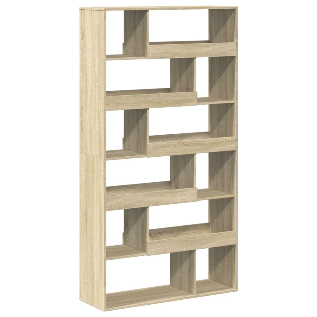 Vidaxl (Sonoma Oak, 100 X 33 X 187.5 Cm) Room Divider Privacy Screen Room Partition Bookcase Engineered Wood