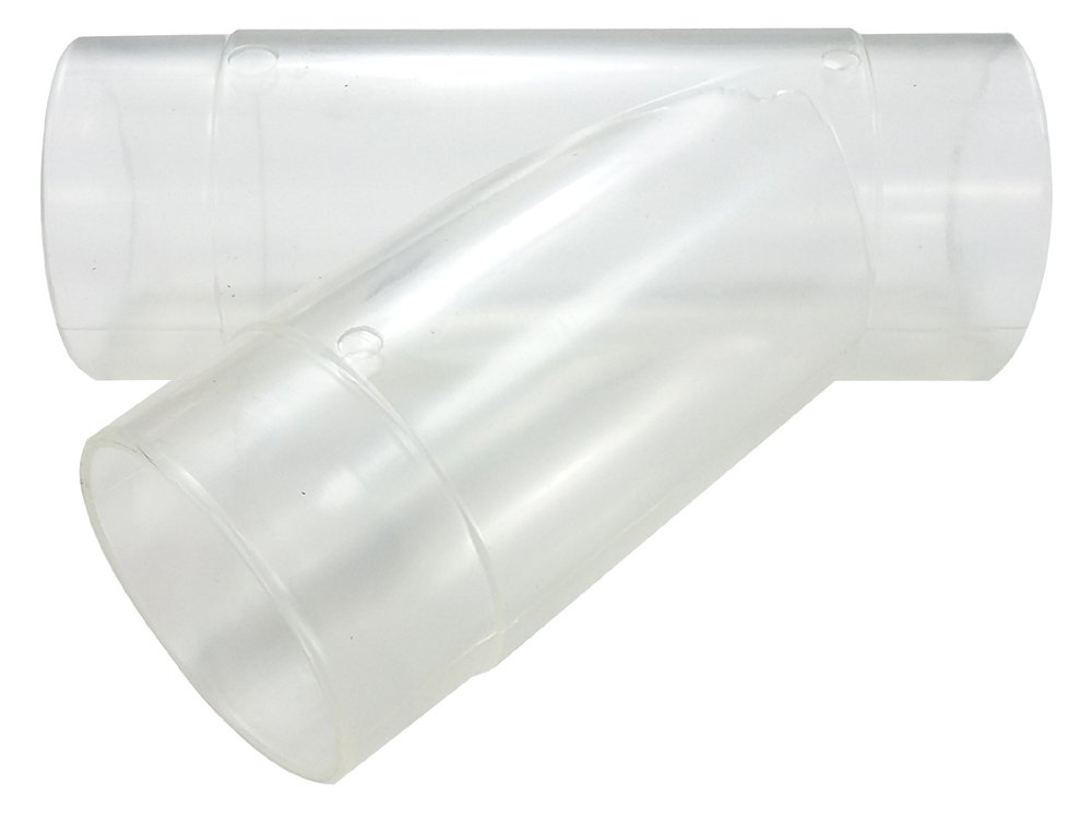 CHARNWOOD 63Y Y-Piece with 3 x 63mm (2-1/2") Outlets, Clear PVC