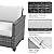 Patio Furniture Set 5 Pieces, 7-Seat PE Rattan Wicker Outdoor Sectional Patio Conversation Set with Waterproof Cusions and Coffee Table, Grey and Grey