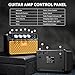 POGOLAB Mini Guitar Amp, 5W Small Portable Electric Guitar Amplifier, Clean & Drive Effects 2 Channels, Rechargeable Bluetooth Speaker with Headphone Jack, for Daily Practice (Orange)