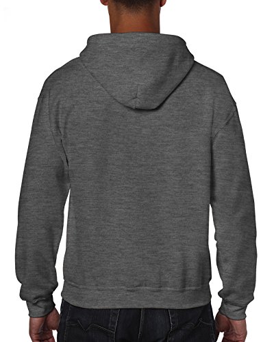 Gildan Men's Fleece Zip Hooded Sweatshirt Dark Heather X-Large