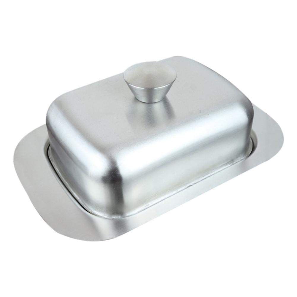 Stainless Steel Butter Dish Stainless Steel Double Covered Butter Dish with Lid and Handle
