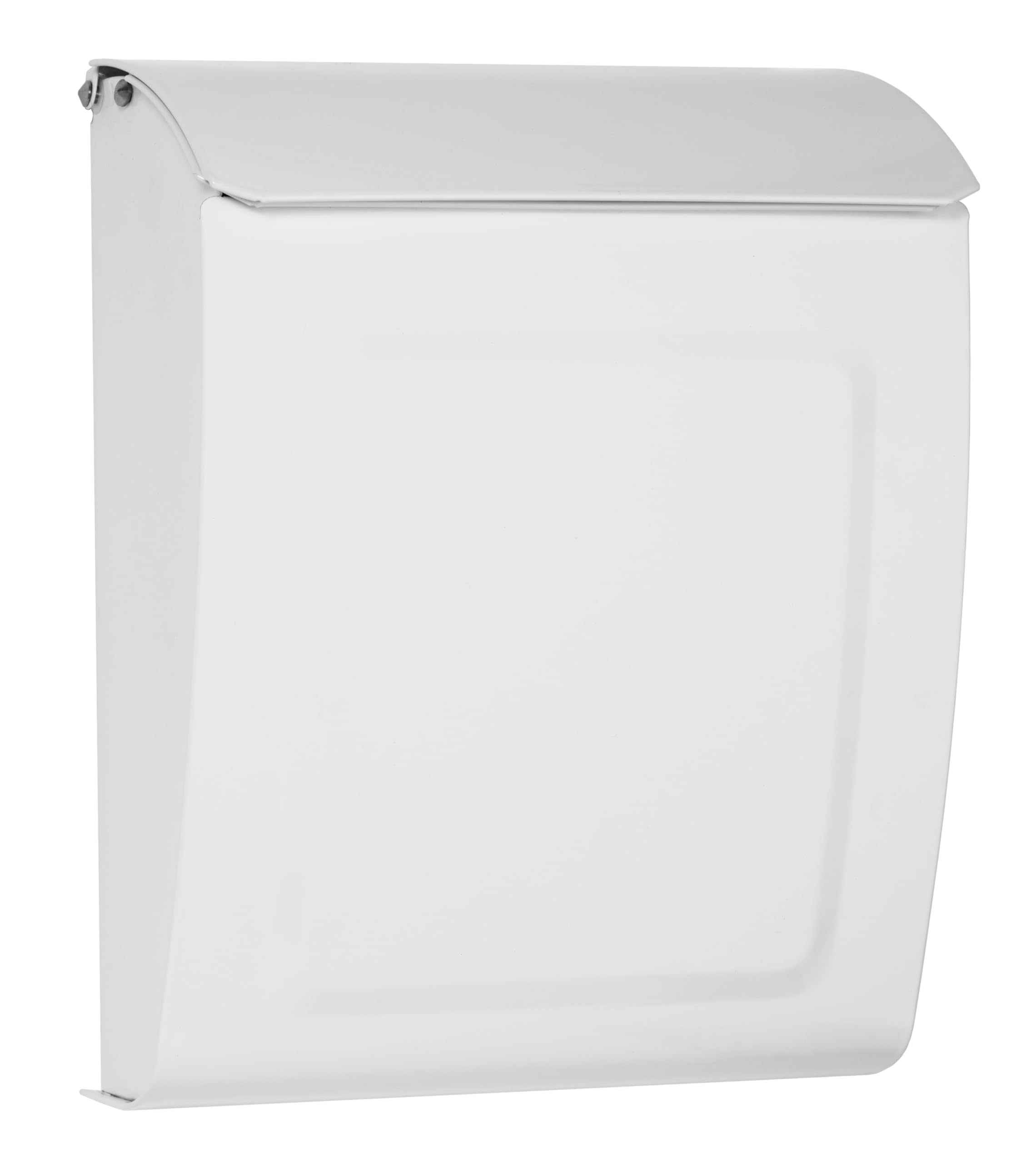 Architectural Mailboxes Aspen™ Locking, Vertical Wall-Mounted Mailbox for Outside, Modern Metal Galvanized Steel Small Mail Box with Lock and Key Drop Box, White