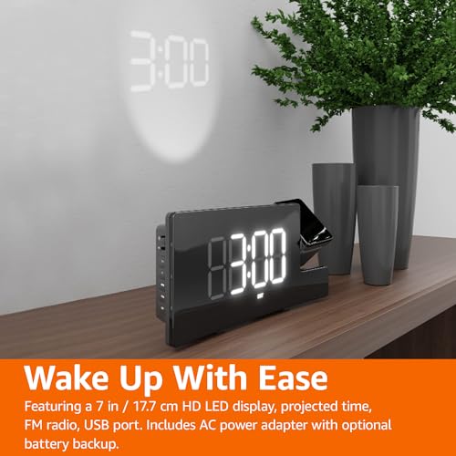 Amazon Basics MET8831-US Rectangular Projection Alarm Clock thumb #6