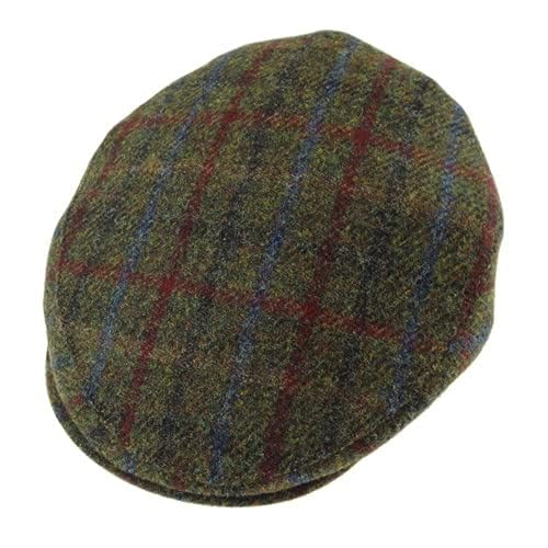 Image of Harris Tweed County Cap Green Heringbone