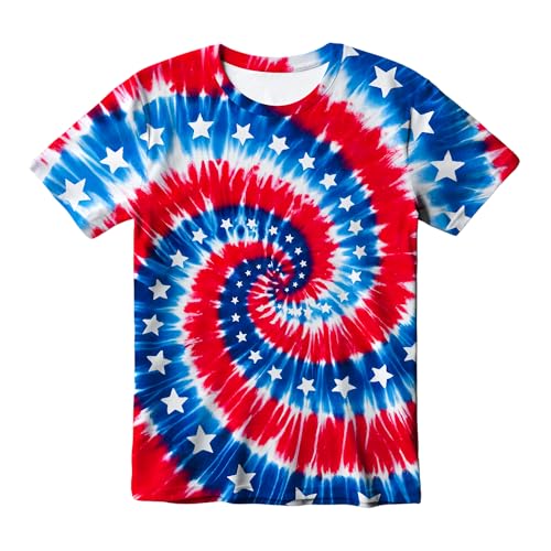 Image of Kids Tie Dye T-Shirt, Children Tie Dye Short Sleeve Tee Shirt for Kids