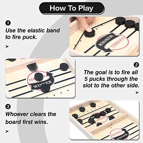 image for wonuu Fast Sling Puck Game, Desktop Battle, Winner Board Game, Foosbal