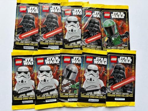 Lego 10x Booster Pack Star Wars - Die Macht Edition - Serie 4 Blue Ocean Sammelkartenspiel 60 Karten - verpackt in Lego Tüte