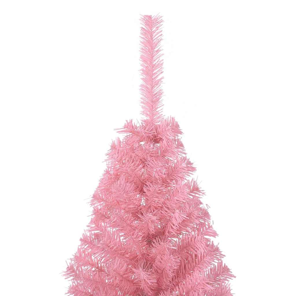 Albero di Natale artificiale rosa, 150 cm, con supporto