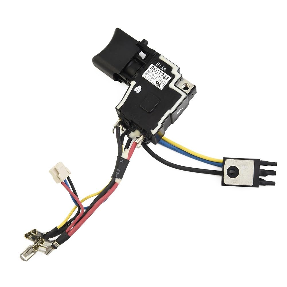 Interrupteur pour Makita 6507244, pièce d'outils électriques, compatible DHP458 DDF458 BHP458, métal ABS, facile à installer, réparation de perceuse