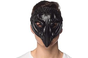 HMS Unisex-Adult's Supersoft Crow Mask for Halloween Costume and Night Ball Parties