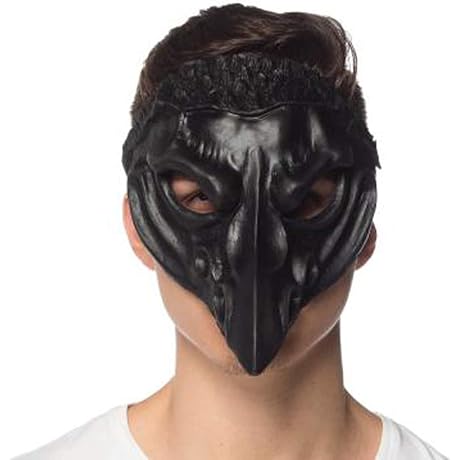 HMS Unisex-Adult's Supersoft Crow Mask for Halloween Costume and Night Ball Parties