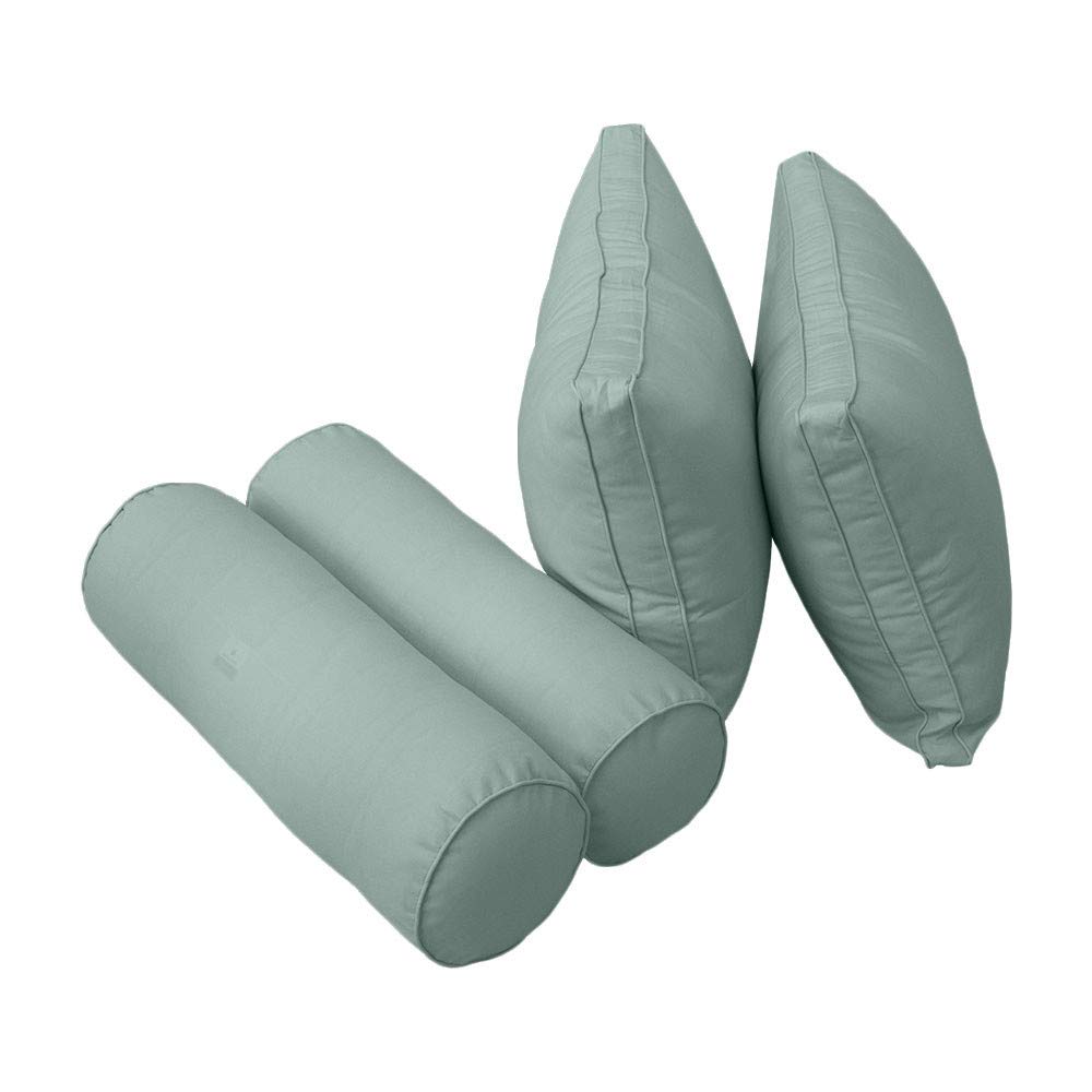 Prolinemax Style2 Twin Size 5PC Pipe Trim Outdoor Daybed Mattress Cushion Bolster Pillow Complete Set AD002