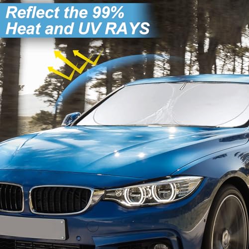 for BMW 4 Series Windshield Sun Shade Sunshade Fit for 2021-2024 2025 BMW 4-Series 2DR Coupe Convertible Sun Visor for M4, 428i 430i 435i 440i Base Sport Front Window Shield Accessories