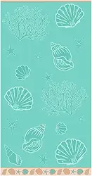 Toalhão de Praia Aveludada 78x150 Beach - Appel (Conchas, 78 x 150)