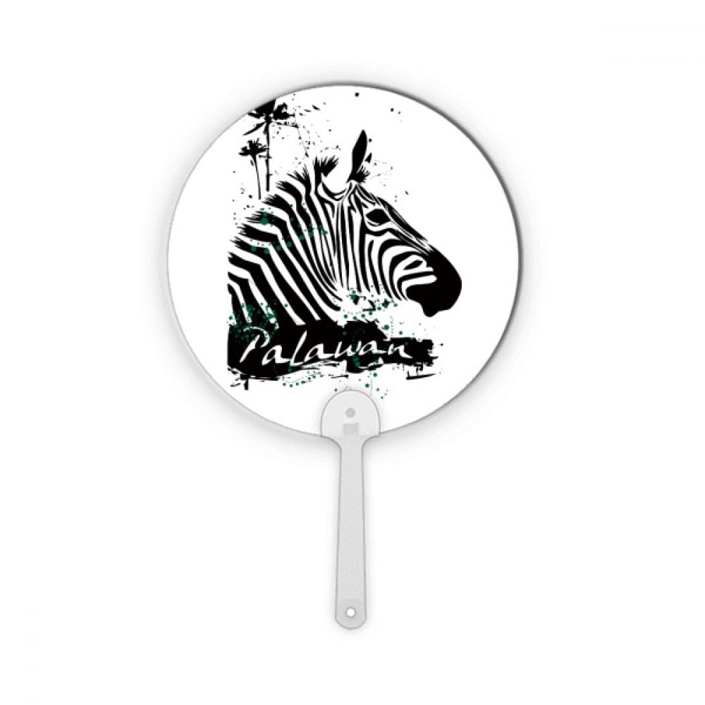 Éventail rond en plastique style tropical Palawan Pinto décoration artisanale murale