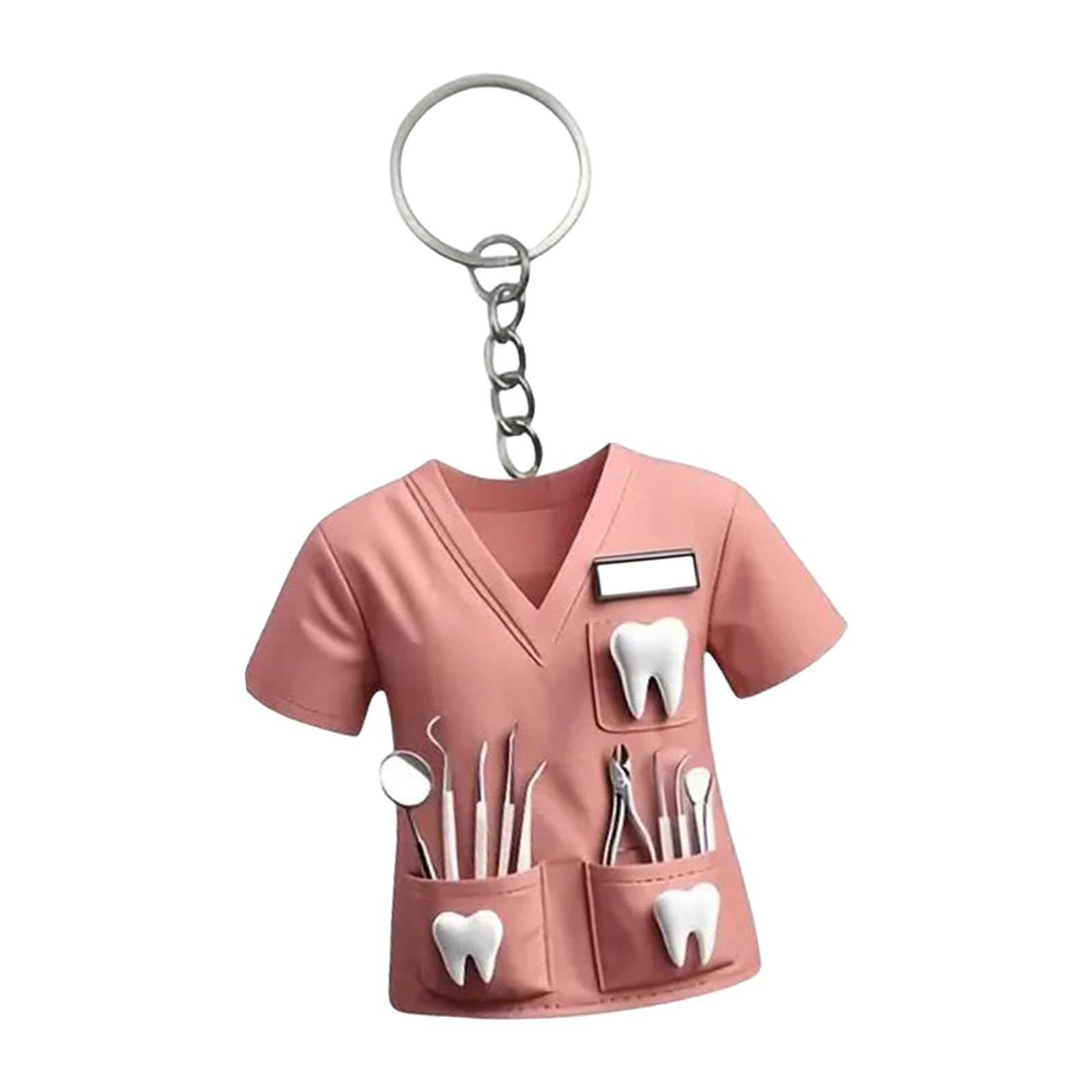 Xiaoqenan Unisex A Professional Teeth Nurse Uniform Keychain Crylic Clinical Staff Ppreciation Lightweight Sturdy Ccessory Healthcare Worker Ccessory