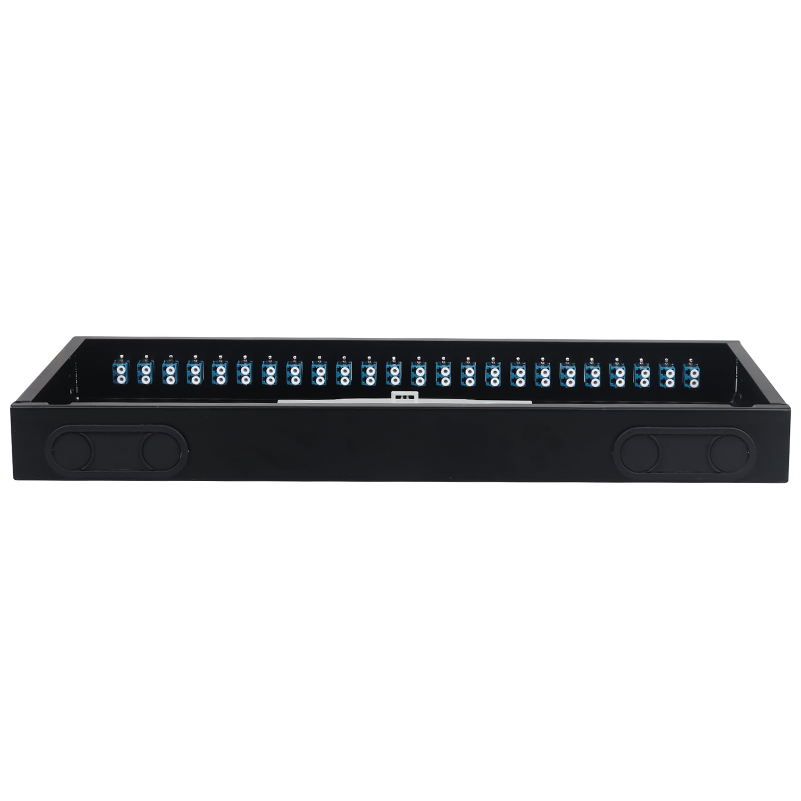 24 Duplex Single Mode 48 Port LC Rack Mount Enclosure Box + vassoi di giunzione Cavi in fibra LC-UPC Kit, 48 Core LGX Patch Panel Box adatto per armadi rack da 19" (include Pigtail e