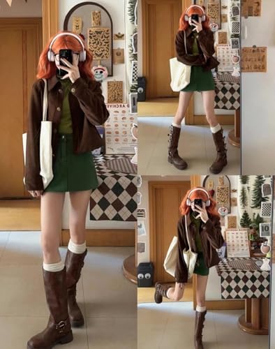 Brown Suede Jacket Suede Blazer Faux Suede Leather Suit Jacket Cropped Bomber Jacket Old Money Fall Aesthetics3