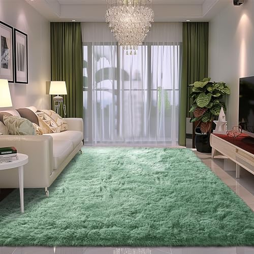 Sage Rug Collection - 8 x 10' Non-Slip Height Pile 1.4" Plush Rug Rubber Backing - Throw Rugs Carpet for Bedroom