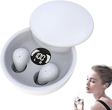 Listenings Digital Mini Headphones, Mini Invisible Wireless Earbuds, Bluetooth 5.4 Headphones In Ear with Noise Cancelling Mic, Waterproof Sleep Earbuds, True Wireless Earbuds for Sleeping (White)