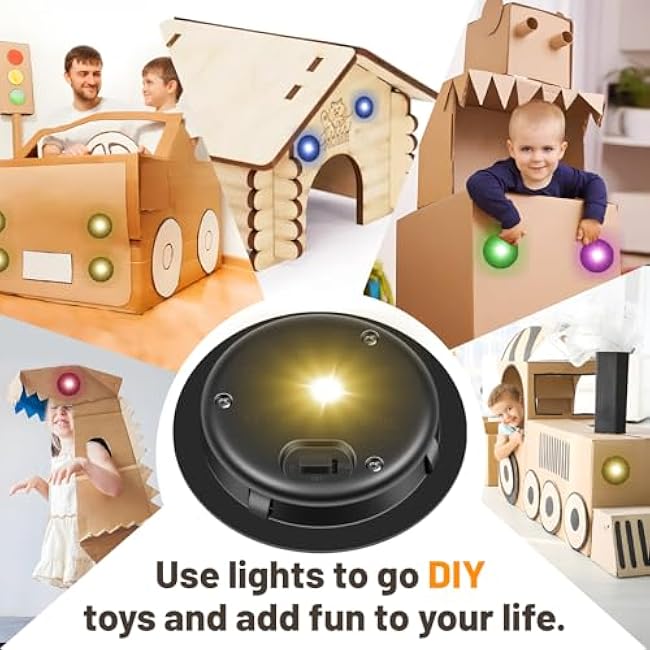 4 Pack Replacement Solar Light Parts 2 Mode Warmwhite and RGB Color-Changing ,Solar Lights Replacement Top, Inserts for Lanterns, Waterproof DIY Outdoor Garden Patio Decor 3.53inch