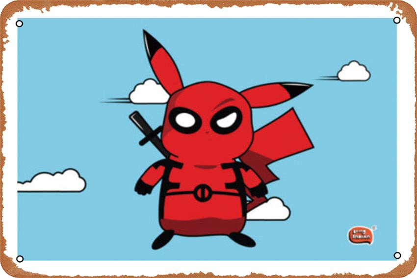 Pikapool Wall Art | Tin Sign Retro Kitchen Restaurant Bathroom People Cave Farm Wall Decoration Iron Metal Plate 8x12inch