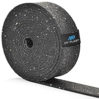 My Plast Antirutschmatte zur Ladungssicherung (5 Meter x 50 mm x 8 mm) auch in 6mm, 8mm, 10mm, Bautenschutz Matte, Terrassenpad Rolle für Terrassenbau, Waschmaschinen Unterlage, Gummiunterlage