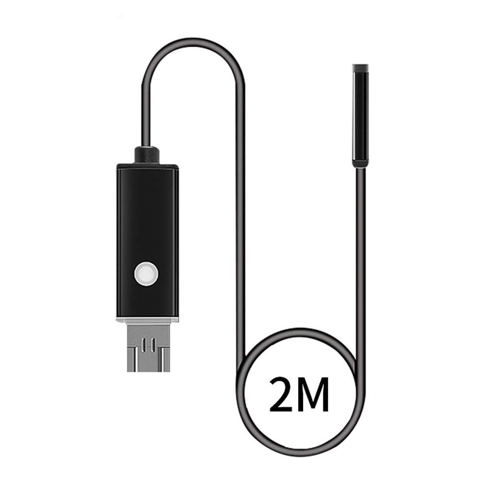 QLPP 5.5Mm USB Endoscope with 480P Inspection Snake Camera, Visible Ear-Nose Spoon with 6 LED Lightsip68 Waterproof Support USB,Micro USB for Android,2M