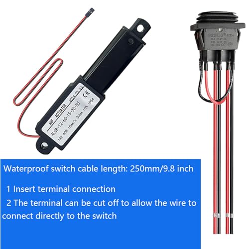 Urant 003 Mini 12V 1.2 "Stroke Electric Linear Actuator, 60N(13.4Lbs),Speed 15Mm/S Linear Motion Actuator,Waterproof Linear Actuator thumb #3