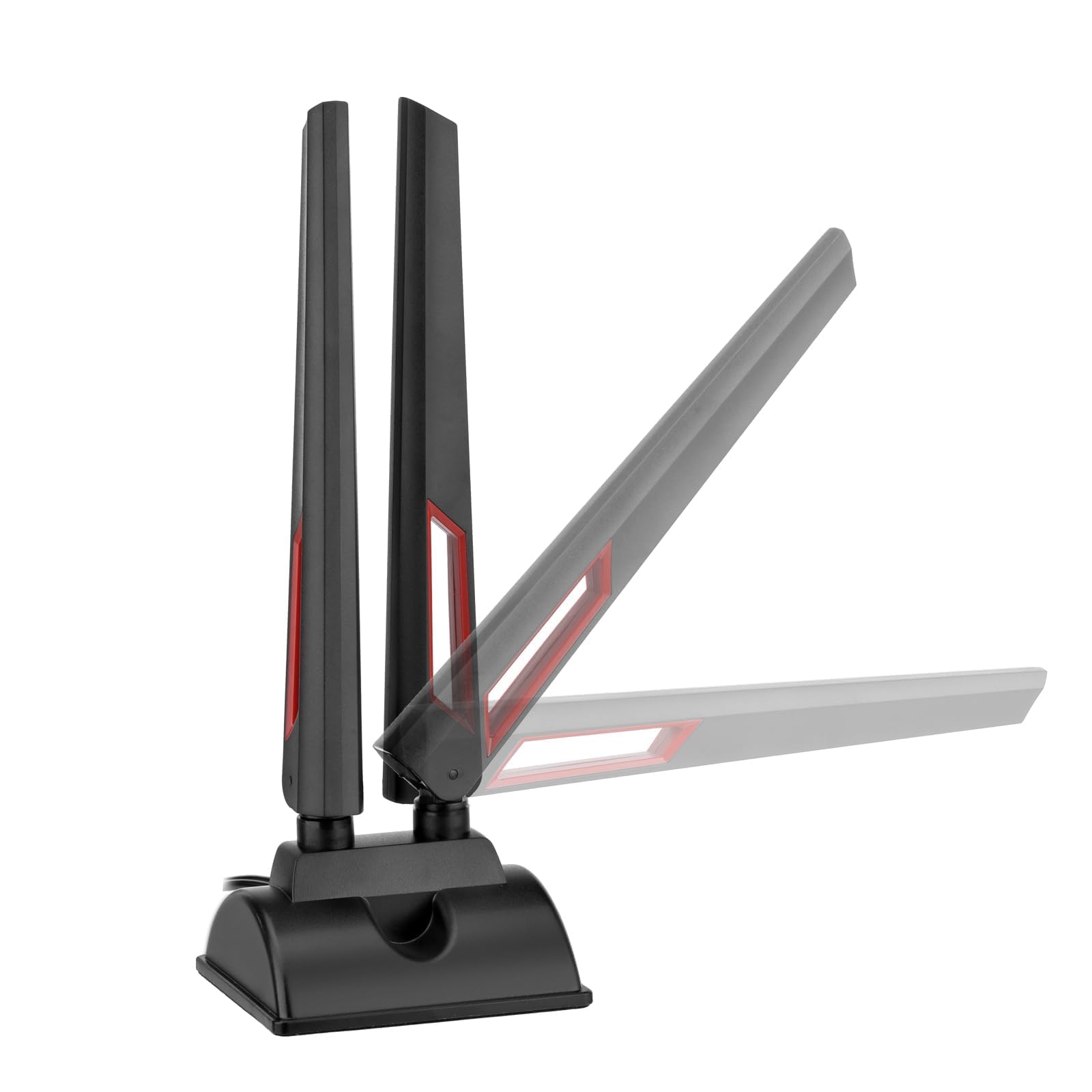 Superbat Antena WiFi 6E Tri-Band 2,4 GHz 5 GHz 6 GHz WLAN Antena magnetyczna Base z RP-SMA 200 cm przedłużacz do kart Wi-Fi, karty PCI, płyty głównej Bluetooth, Wi-Fi 6, routera FPV, kamera