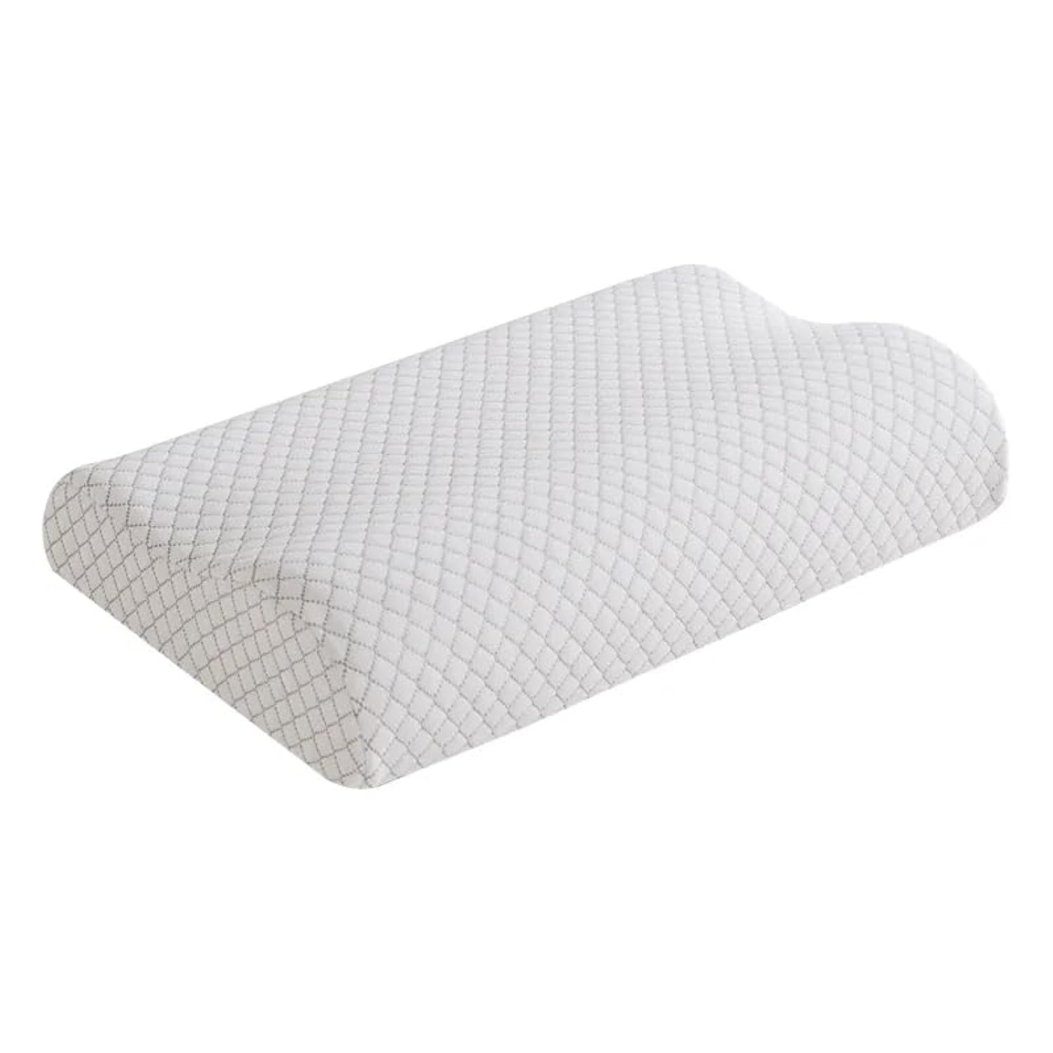 COOLBABY Memory Foam Pillow, Neck Designed Sleeping Pillow, Strong Neck Support Contour Bed Pillow Suitable for Side Sleepers,Washable Pillow Cover, White (50x30x10cm, White)